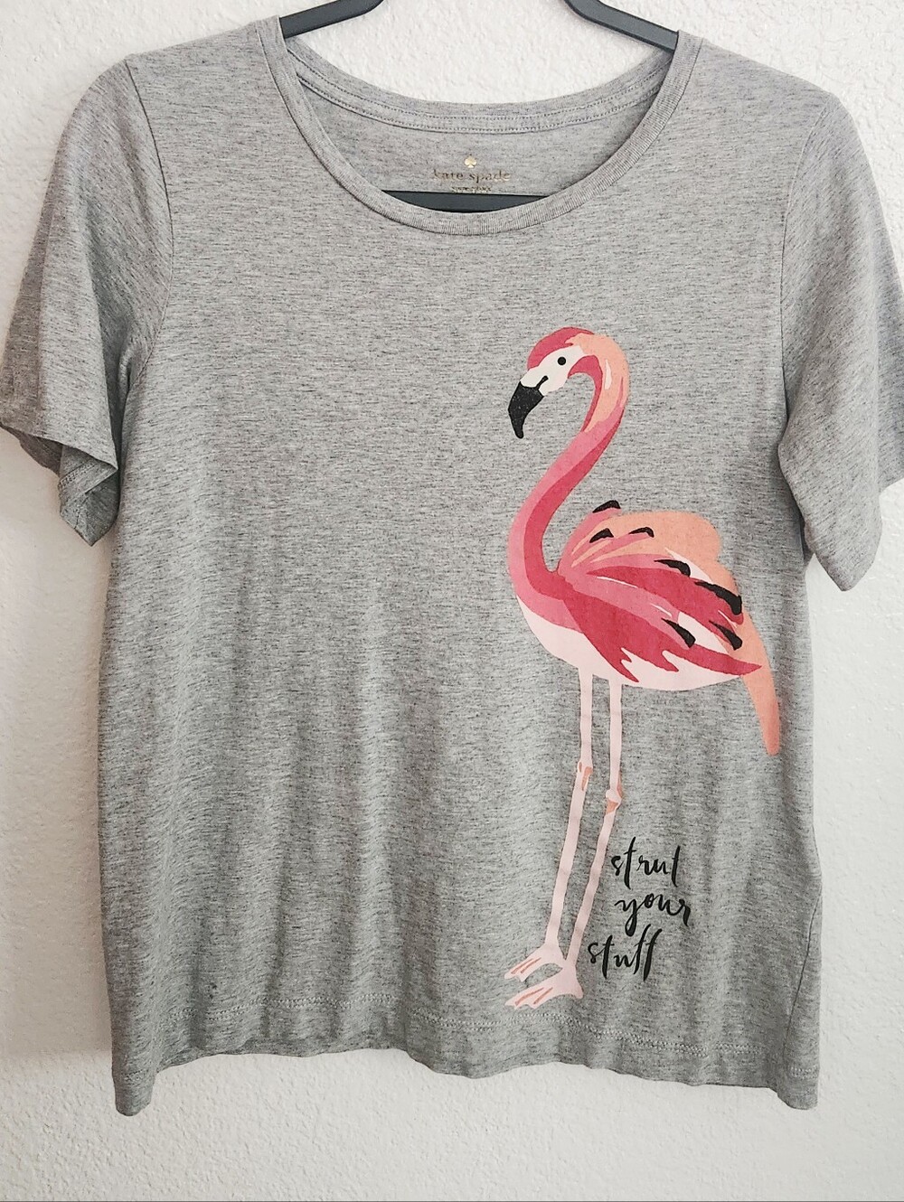 Kate Spade Flamingo Tee. Size S